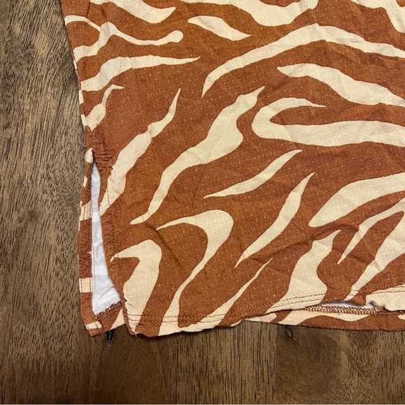 Anthropologie Maeve Windham Zebra Stripe Tunic in Cedar Orange Size Small - Picture 8 of 11